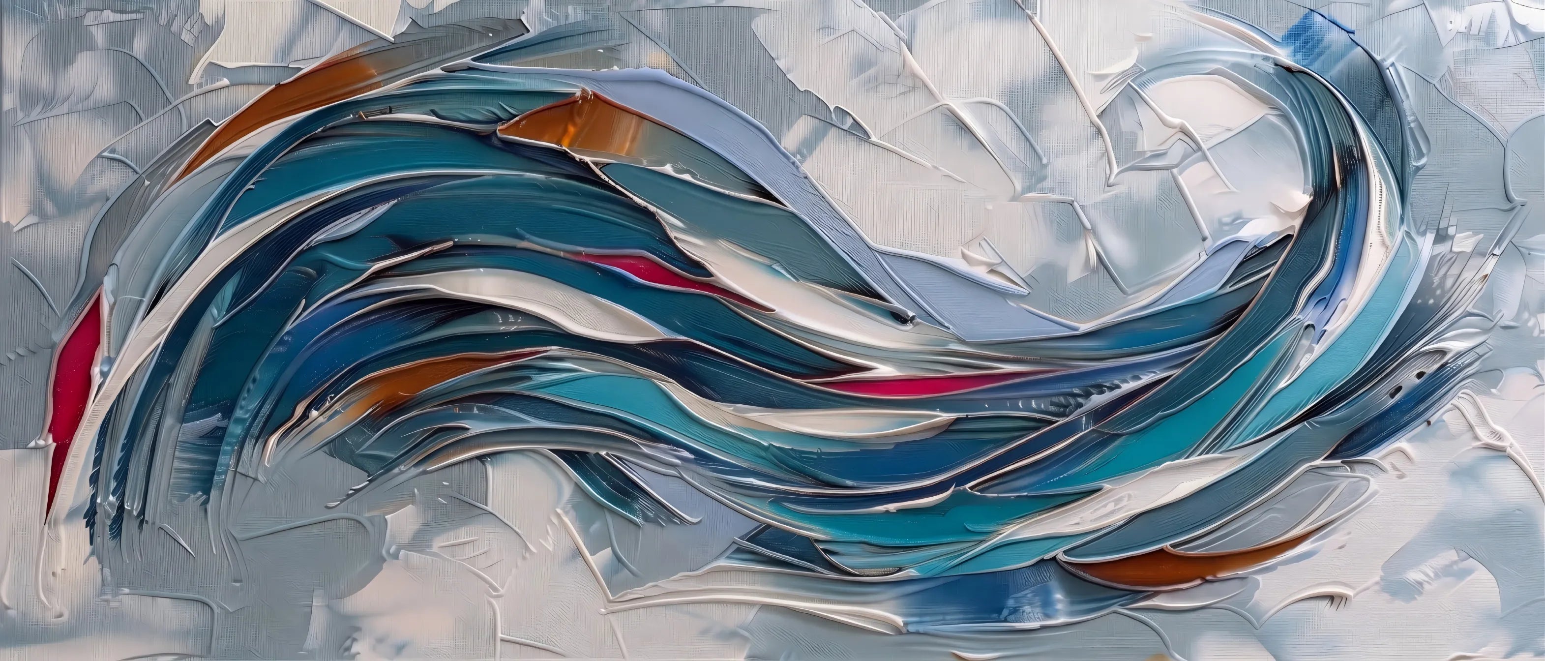 Crosscurrent – AEVART Wabi-Sabi Impasto Oil Painting on Canvas