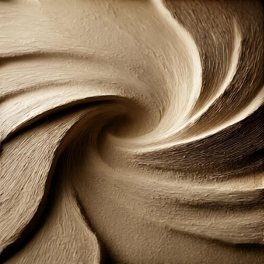 Neutral Textured Abstract Wall Art in Beige and Cream for Modern Entryways