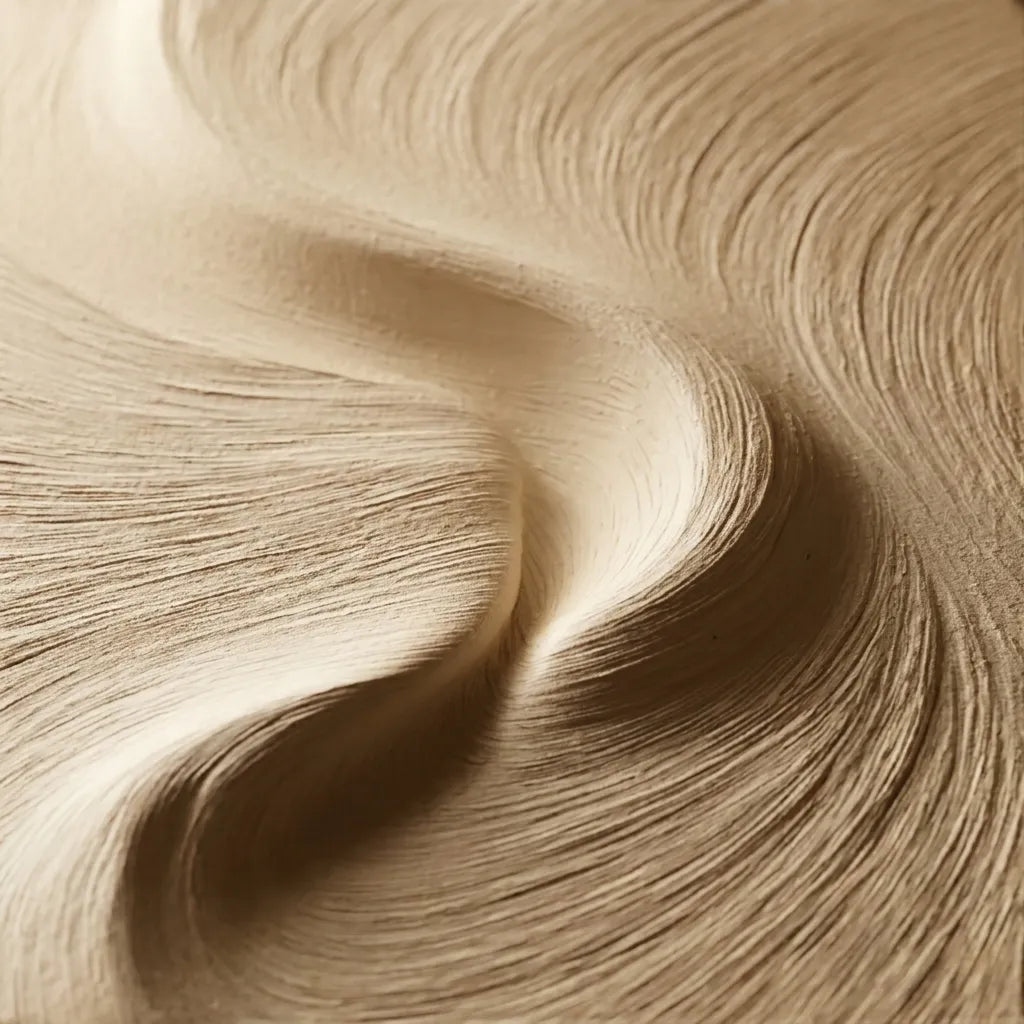 Warm Neutral Textured Abstract Wall Art with Flowing Lines for Living Room