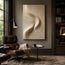 Beige Textured Wall Art for Bedroom, Flowing Wabi Sabi Abstract Painting #WMM9KVO7