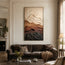 Earth Tone Textured Mountain Wall Art for Living Room, Wabi Sabi Abstract Landscape Painting #OCBT1ZFZ