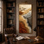 Earth Tone Textured Wall Art for Entryway, Organic Wabi Sabi Abstract Landscape #DYO11EZI