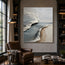 Blue Gray Textured Wall Art for Living Room, Coastal Wabi Sabi Abstract Painting #ZVMIRNWC