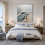 Blue Gray Textured Wall Art for Living Room, Coastal Wabi Sabi Abstract Painting #ZVMIRNWC