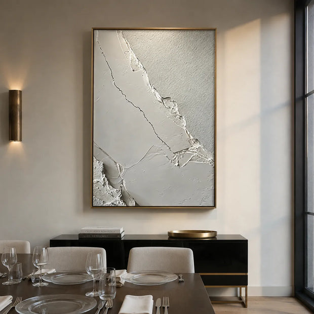 Warm Gray Textured Abstract Wall Art for Minimalist Living Room #EWMCOKKV