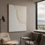 Ivory Textured Abstract Wall Art for Living Room, Organic Neutral Painting #BWS9BZ89