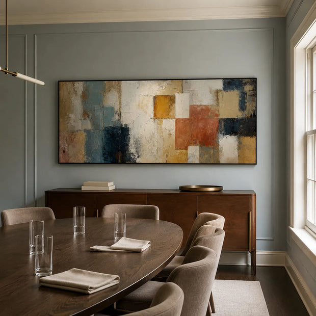 Ivory and Terracotta Textured Abstract Art for Living Room #2XPGRLKS