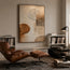 Ivory and Bronze Textured Geometric Art for Entryway #RF4BSIX7