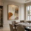 Ivory and Bronze Textured Geometric Art for Entryway #RF4BSIX7