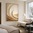 Ivory and Beige Textured Wave Art for Living Room #JXWSN4U0