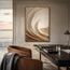 Ivory and Beige Textured Wave Art for Living Room #JXWSN4U0