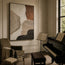 Ivory and Brown Textured Geometric Art for Entryway #CNLDD9Z7