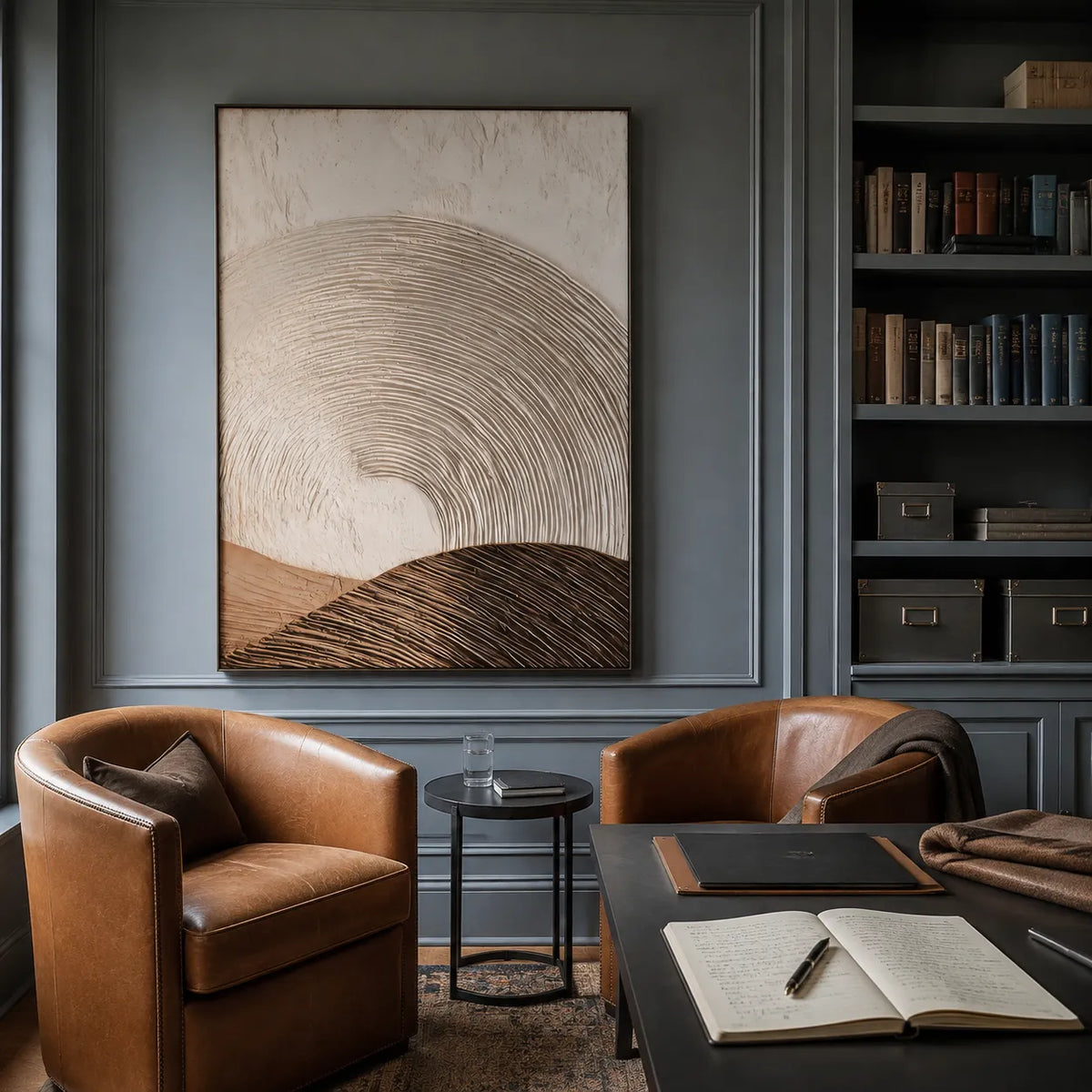 Ivory and Brown Textured Arch Art for Living Room #9GFLY4WW