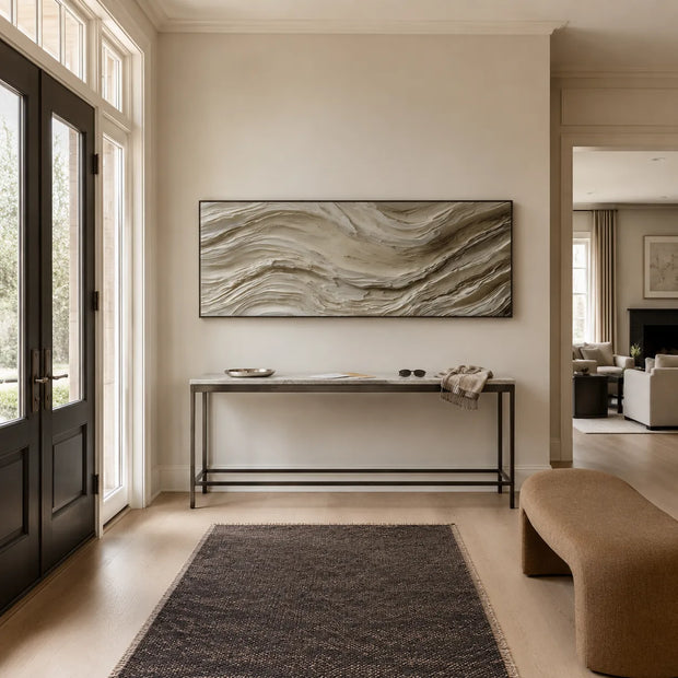 Neutral Beige Textured Wall Art for Living Room, Organic Wabi Sabi Abstract Painting #WYN9C7BI