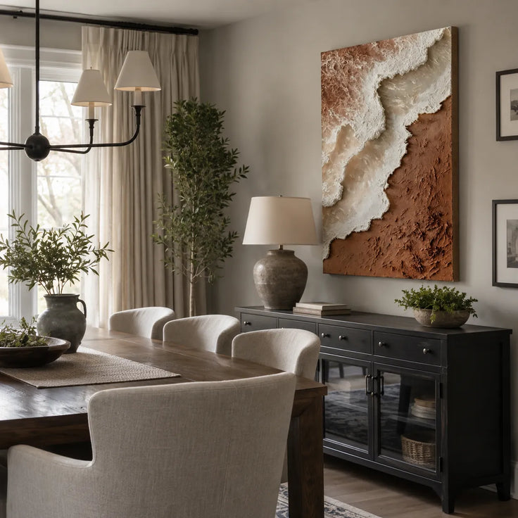 Quiet Tides — Neutral Textured Wall Art, Beige & Brown Wabi Sabi Abstract Painting #PIQ0U4IN