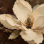 Brown Cream Hand-Painted Floral Painting, Single Pale Bloom #EMT3ALXK