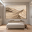 Beige Hand-Painted Dune Painting, Crossing Sand Ridges #D9HD8LNI
