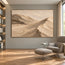 Beige Hand-Painted Dune Painting, Crossing Sand Ridges #D9HD8LNI