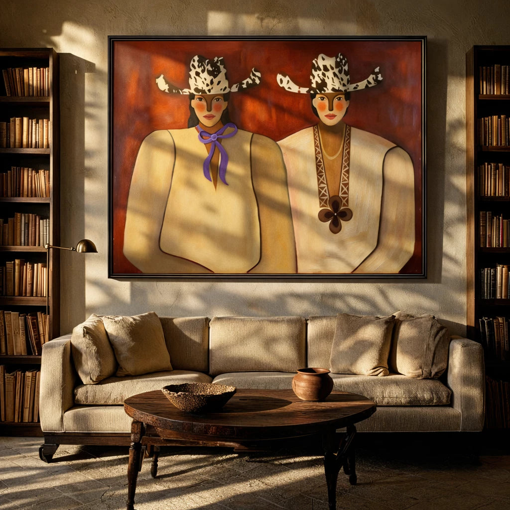 Cowgirls Portrait Art Print #AB613