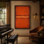 Ember Passage — Orange Textured Abstract Wall Art #4LNL973Z