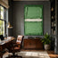 Verdant Silence – Green Textured Abstract Wall Art for Living Room #BW02SUWV