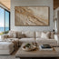 Beige Textured Wall Art for Living Room, Organic Wabi Sabi Abstract Landscape #OGKK7MTG