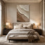 Beige & Warm Brown Textured Wall Art for Bedroom, Organic Wabi Sabi Abstract Painting #34GYWE4F