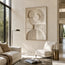 Warm Beige Geometric Textured Wall Art for Modern Living Room #CSQMAZV1