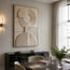 Warm Beige Geometric Textured Wall Art for Modern Living Room #CSQMAZV1