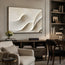 Soft White Textured Abstract Wall Art for Living Room, Sculptural Flowing Waves #DWQ93V3U