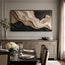 Ivory and Charcoal Textured Abstract Wall Art for Living Room, Layered Organic Forms #K2TUTPK4