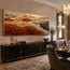 Warm Ochre Textured Abstract Wall Art for Living Room, Earth Tone Landscape #VI42F5UA