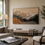 Textured Mountain Wall Art for Living Room, Beige and Black Landscape Painting #5H6UZGYQ