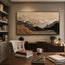 Textured Mountain Wall Art for Living Room, Beige and Black Landscape Painting #5H6UZGYQ