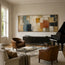 Ivory and Terracotta Textured Abstract Art for Living Room #2XPGRLKS