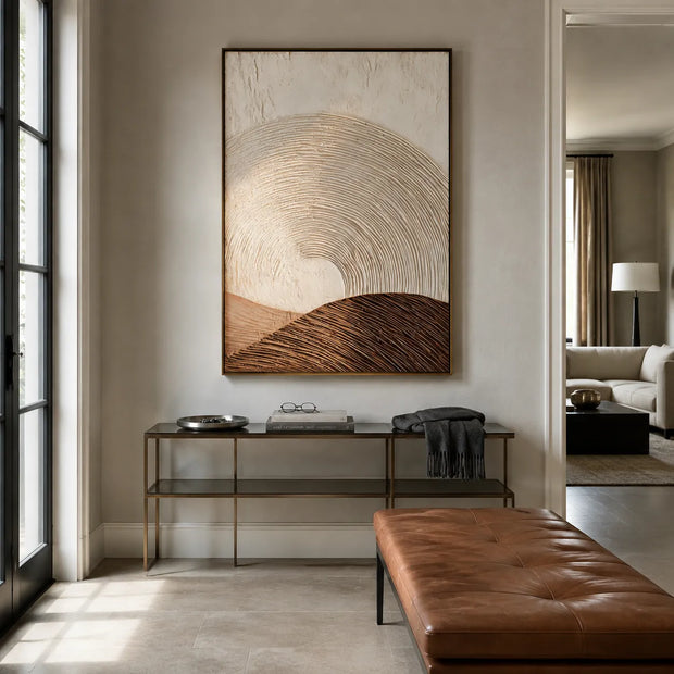 Ivory and Brown Textured Arch Art for Living Room #Z30PA4ZA