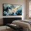 Icy Blue Textured Mountain Art for Living Room #U25G1V6Z