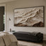 Neutral White Textured Mountain Art for Living Room #E4NYNKVD