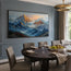 Blue and Gold Textured Mountain Art for Living Room #H2DSNB3U