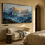 Blue and Gold Textured Mountain Art for Living Room #H2DSNB3U