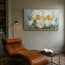 Monet-Inspired Ivory and Blue Floral Art for Living Room #52U8M01T