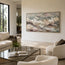 Pastel Textured Seascape Wall Art for Living Room, Monet-Inspired Abstract Painting #3DB97J8L
