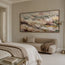 Pastel Textured Seascape Wall Art for Living Room, Monet-Inspired Abstract Painting #3DB97J8L