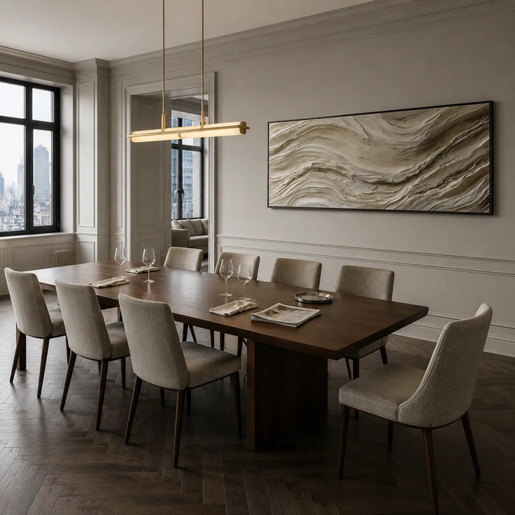 Neutral Beige Textured Wall Art for Living Room, Organic Wabi Sabi Abstract Painting #WYN9C7BI