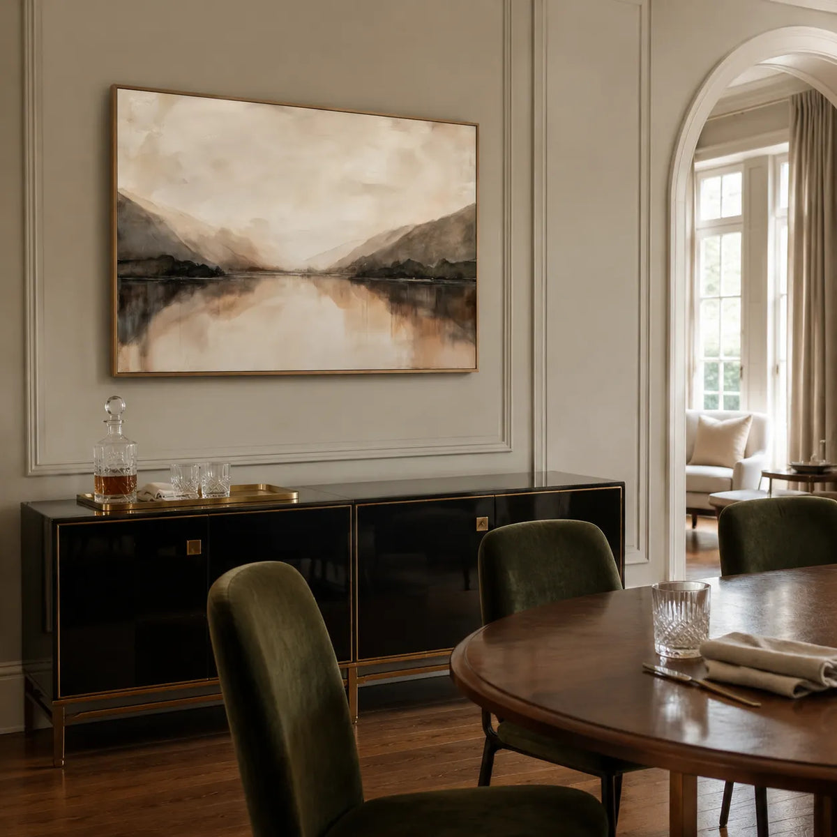 Pastel Textured Seascape Wall Art for Living Room, Monet-Inspired Abstract Painting #IVLZWFJU