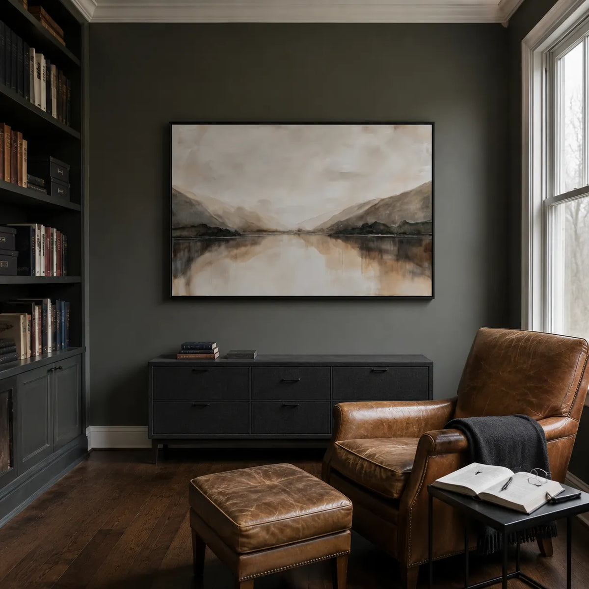 Pastel Textured Seascape Wall Art for Living Room, Monet-Inspired Abstract Painting #IVLZWFJU