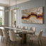 Warm Beige Textured Wall Art for Living Room, Earth Tone Wabi Sabi Abstract Painting #FWHKKDNW