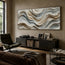 Neutral Textured Wall Art for Living Room, Beige Gray Wabi Sabi Abstract Painting #3VI3E17Q