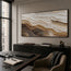 Neutral Textured Wall Art for Living Room, Beige Brown Wabi Sabi Abstract Painting #XPYB1A02