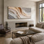 Ivory & Beige Textured Wall Art for Living Room, Organic Wabi Sabi Abstract Painting #Y1D4NB07